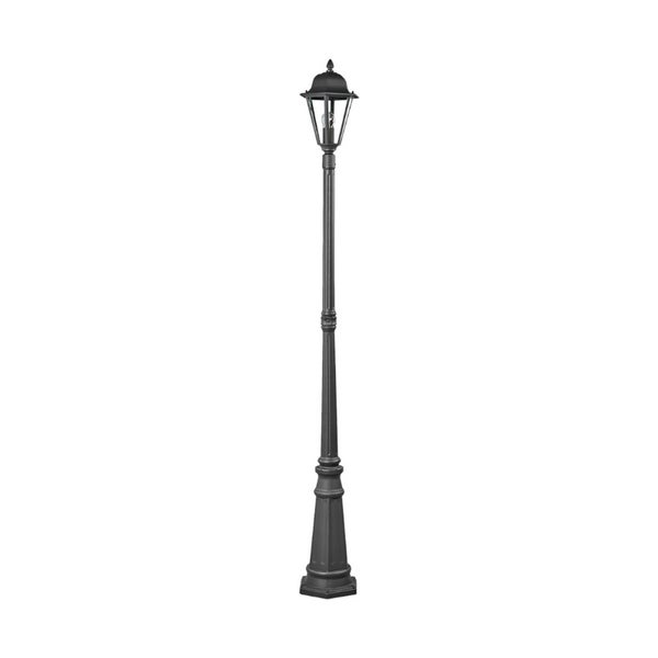 Lindby Mastleuchte außen Edana (spritzwassergeschützt (Modern) in Schwarz aus Aluminium (1 flammig, E27) - Kandelaber Außenleuchte
