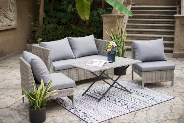 Ondis24 4-teiliges Gartenmöbel Set Los Angeles