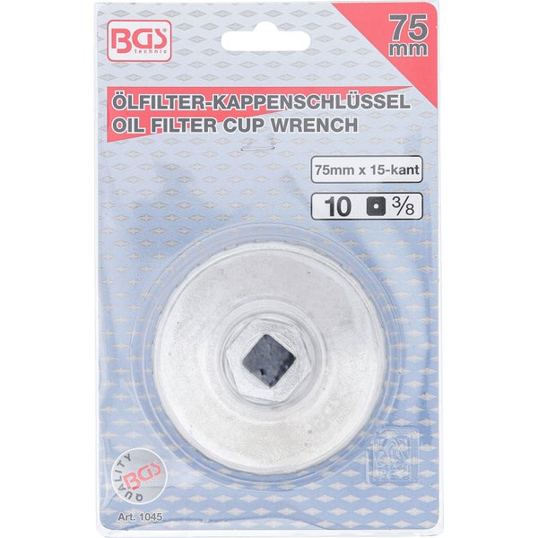 BGS Ölfilterschlüssel 15-kant Ø 75 mm für Chrysler / GM - 1045