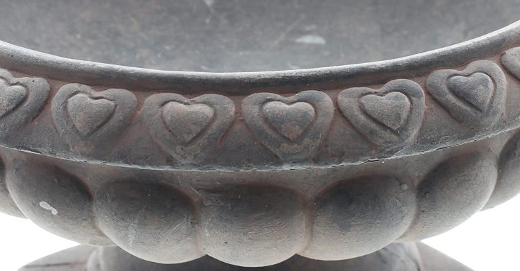 Dekoleidenschaft Schale Amphore aus Zement, braun, im Antik Look, Pflanzschale, Obstschale, Dekoschale, Gartendeko für Draußen, Pflanzgefäß