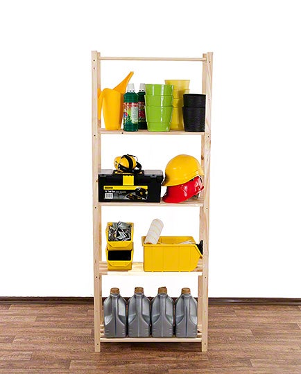 PROREGAL Holzregal Timbercraft HxBxT 170 x 65 x 28,5 cm Fachlast 35 kg 5 Fachboden 1,4 cm Dickes Kiefernholz Natur