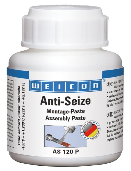 WEICON Anti-Seize Montagepaste | Schmier- und Trennmittelpaste | 120 g | anthrazit