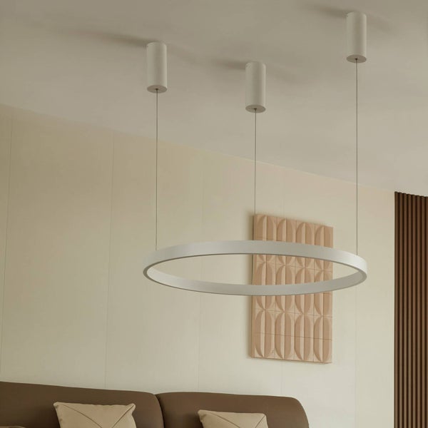 Arcchio LED Answin (Modern) in Weiß aus Metall (1 flammig, ) Wohnzimmerleuchte