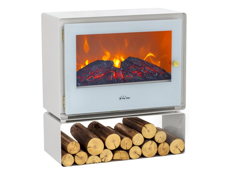 Elektrokamin mit Holzablage