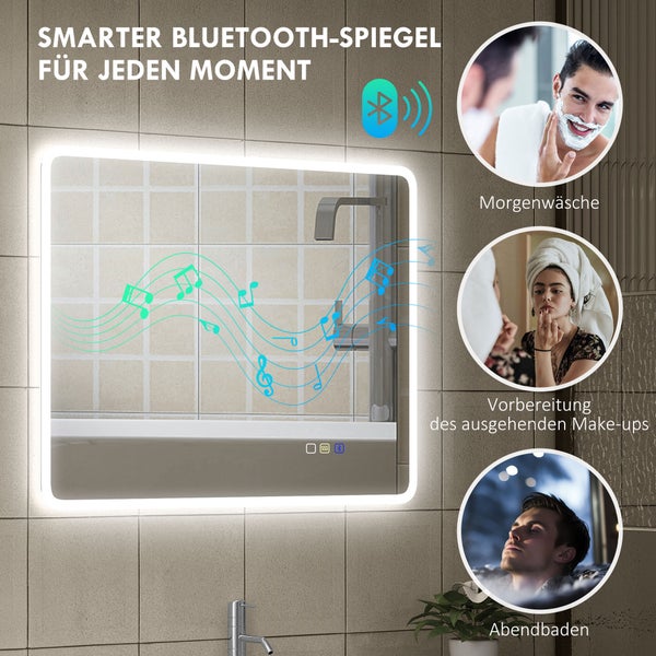 Smarter Spiegel mit Bluetooth Funktion im Badezimmer