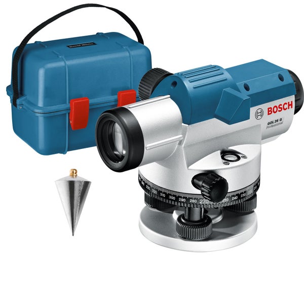 Bosch Logo GOL 20 D Nivelliergerät auf Baustelle