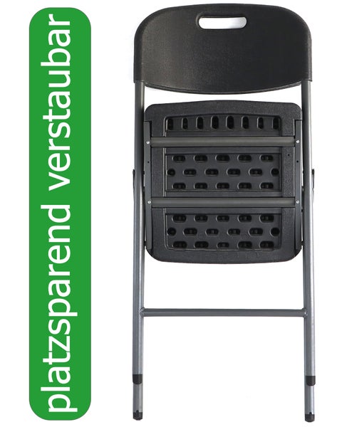 Ondis24 Klappstuhl Blasformen HDPE/Stahl schwarz