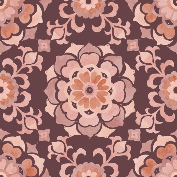 Floral gemustertes Textildesign mit Blütenornamenten