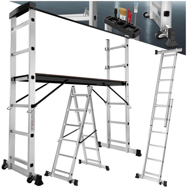 Aluminium Rollgerüst mit Arbeitsbühne und Leiter