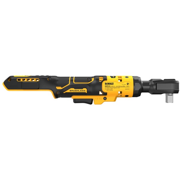 DeWALT Akku-Ratschenschrauber DCF512, 18 Volt, bürstenloser Motor, gelb und schwarz.