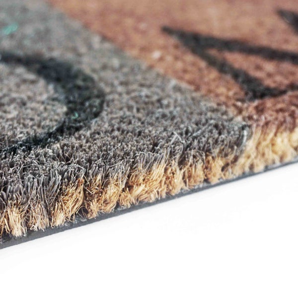 Kokos Fußmatte mit Gummirücken in Detailansicht