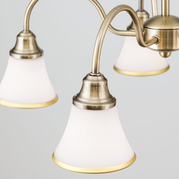Luster 5-flammig antik Michlchglas