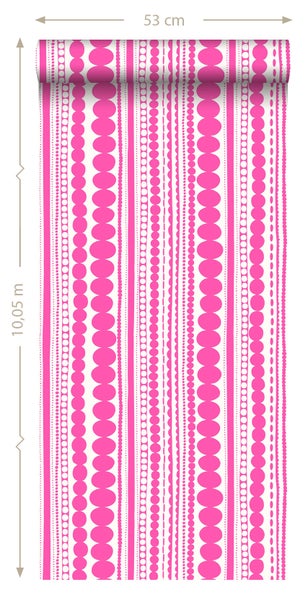 Tapetenrolle mit Punktmuster, 53 cm breit und 10,05 m lang