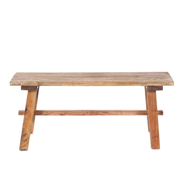 Sitzbank ANZIO 90  Mahagoni Massivholz, zusammenklappbar 01 natur-vintage