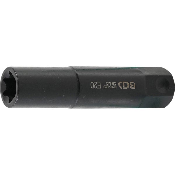 BGS Steckschlüssel-Einsatz E-Profil extra lang Antrieb Außensechskant 22 mm SW E20 - 5246-E20