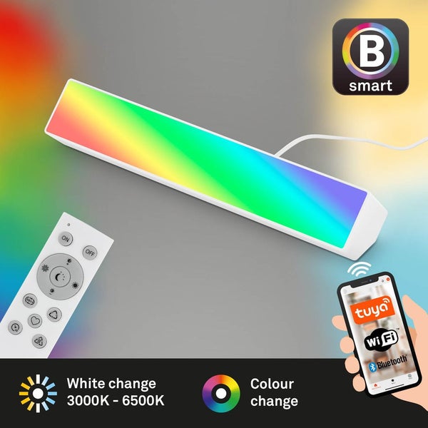 LED Wall Washer Wandlicht RGB WiFi Bluetooth App 9 W weiß Kunststoff Briloner