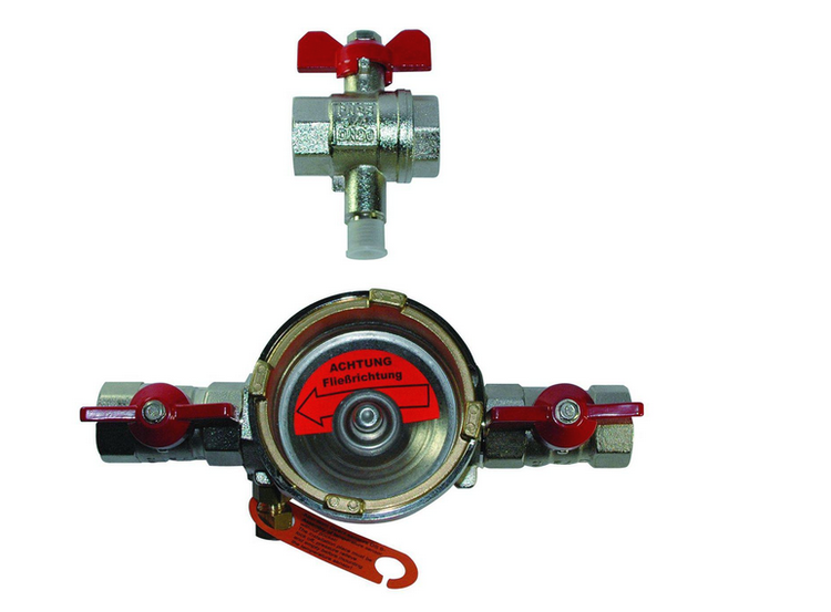 Hauswasserstation mit zwei Absperrventilen