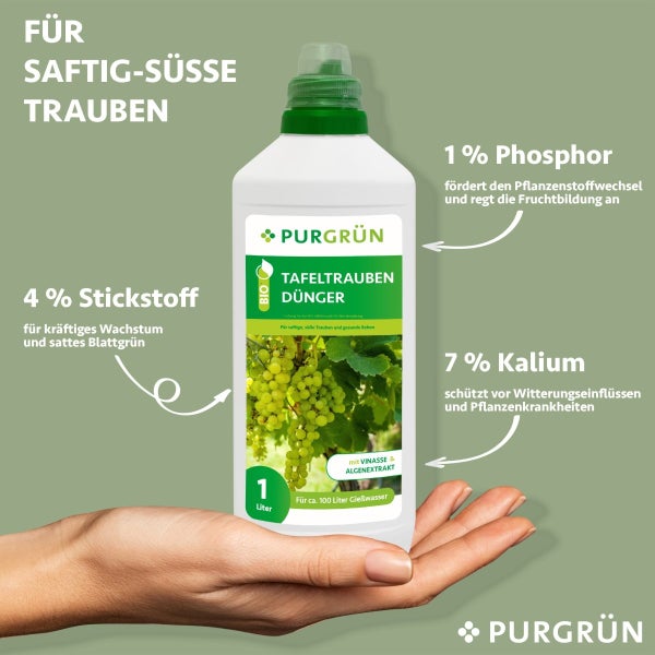 Purgrün Bio-Tafeltrauben-Dünger 1 Liter