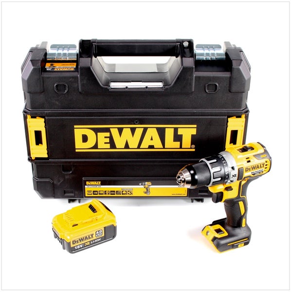 DeWalt Akku-Bohrschrauber 18 Volt mit 4,0 Amperestunden Lithium-Ionen Akku und Transportkoffer.