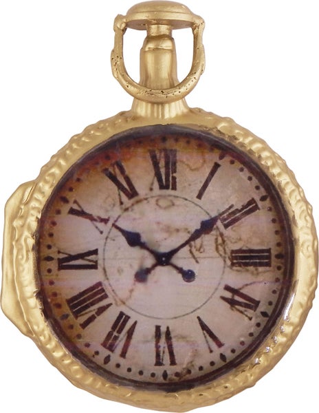 Taschenuhr 7cm Glasornament, mundgeblasen und handekoriert, 1 Stck.