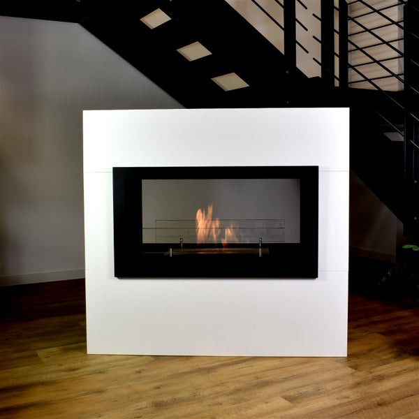 GLOW FIRE Ethanol Kamin 'Ulstein' | Ethanolofen in weiß mit 3 Std. Brenndauer und 2 KW Heizleistung | BxHxT: 110x100x30 cm