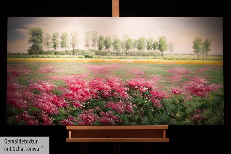 Handgemaltes Gemälde Acrylfarbe 120x60cm Pink