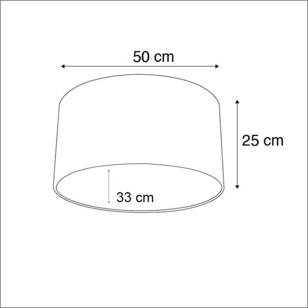 Samtlampenschirm schwarz oval 50/33/25