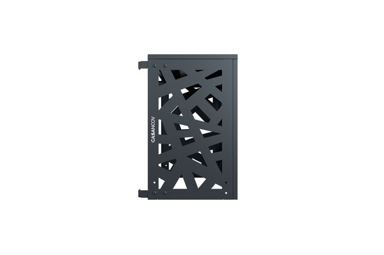 Casanoov dekoratives Sichtschutzelement aus Metall mit geometrischem Muster.