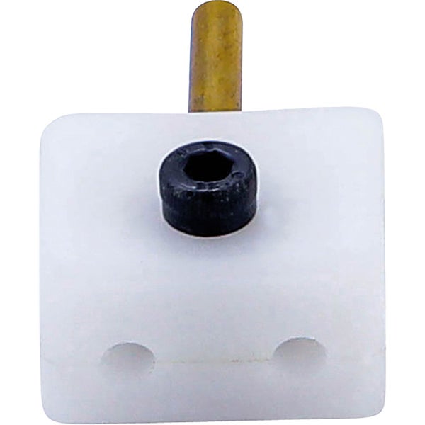 Ersatzteil aus Kunststoff mit Stift und Schraube