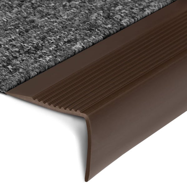 FLOORDIREKT Stufenkantenprofil Seattle - Treppenkantenprofil - Braun - 6 x 4,2 x 120 cm