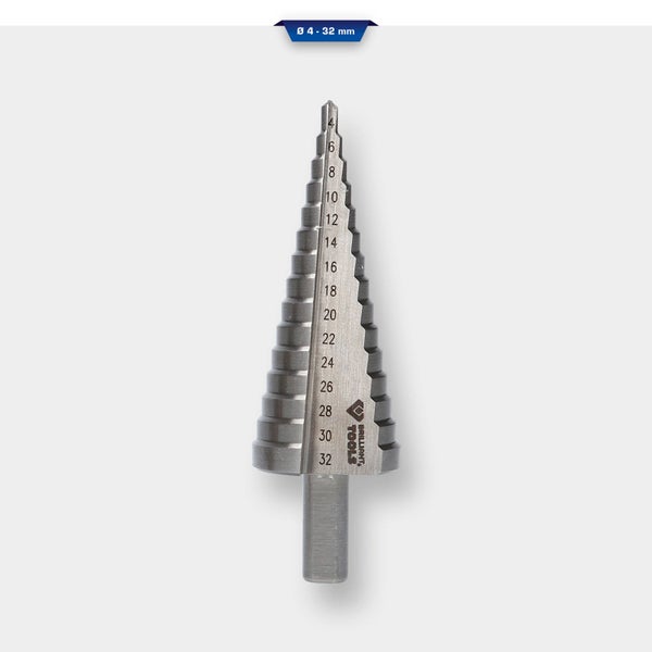 Stufenbohrer mit Durchmesser von 4 bis 32 Millimeter