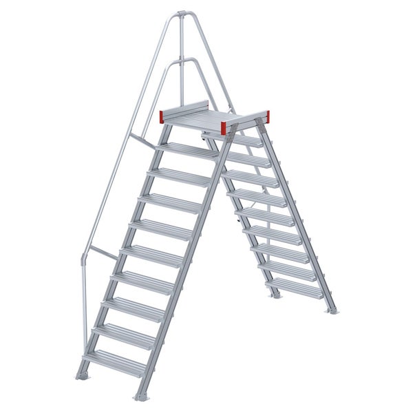 Aluminium Treppenanlage mit Handlauf