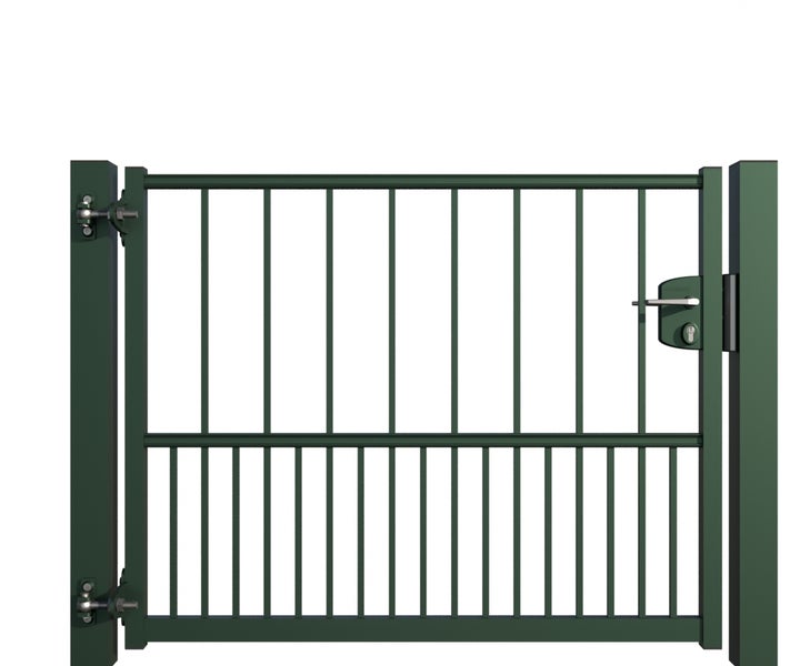 Gartentor aus Metall mit Schloss