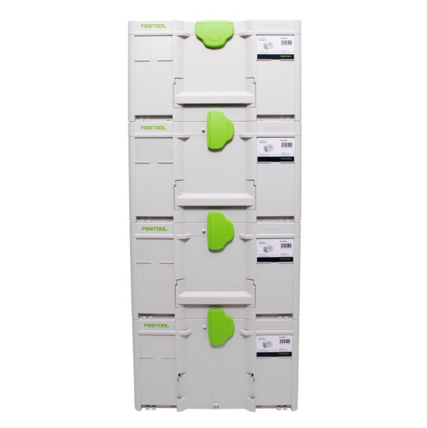 Festool Systainer Set 4x SYS3 M 237 ( 4x 204843 ) 21,4 Liter 396x296x237mm Werkzeugkoffer koppelbar