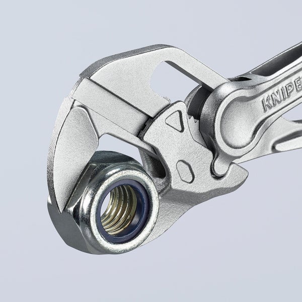 Knipex Zangenschlüssel XS verchromt, aufgeprägte, raue Oberfläche 100 mm - 8604100BK
