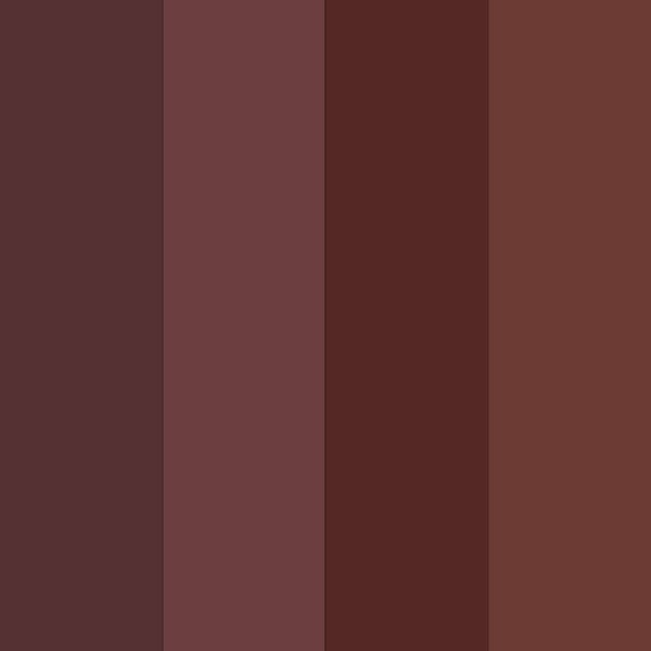 Farbkarte mit vier Abstufungen von Brauntönen zur Farbauswahl für Wandfarben oder Lacke.