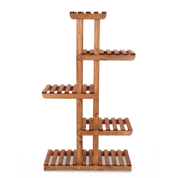 Blumenständer FLORACK HxBxT 117x68x25cm 6 Ablagen Kieferholz Braun
