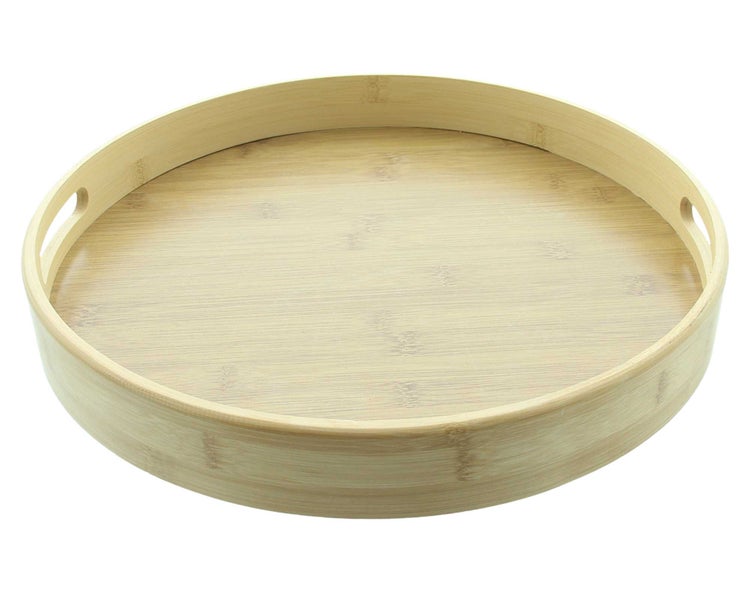 FRANK FLECHTWAREN | Tablett Bambus, rund, BAMBUS, 38 x 38 x 5 cm