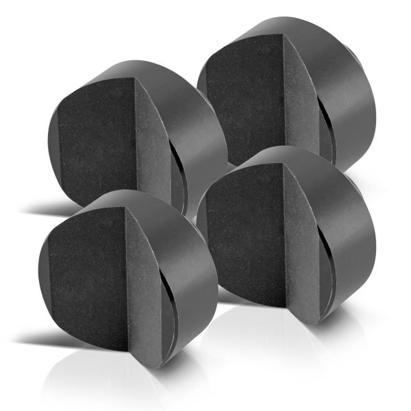 Vier graue Spaltkeile für Spaltarbeiten