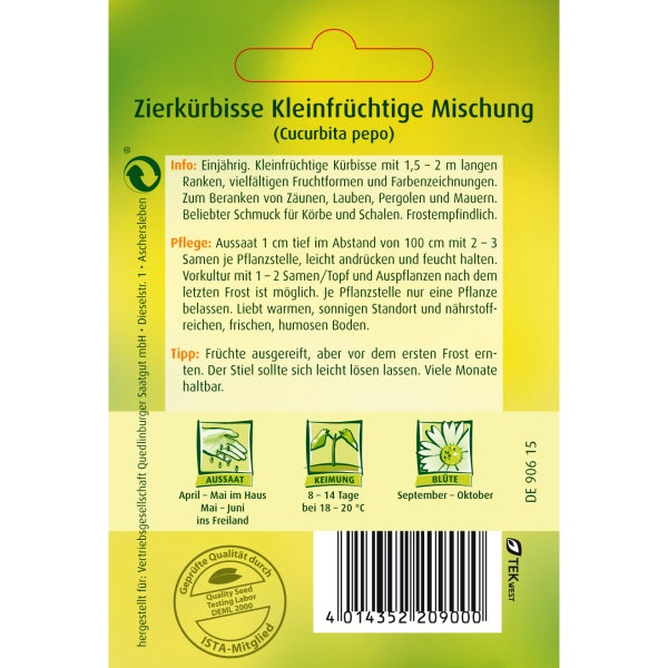 Zierkürbis kleinfrüchtige Mischung Samen von Quedlinburger SAATGUT