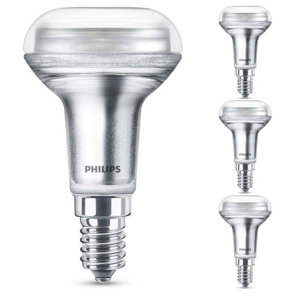 Philips LED Lampe ersetzt 40W, E14 Reflektor R50, warmweiß, 210 Lumen, nicht dimmbar, 4er Pack