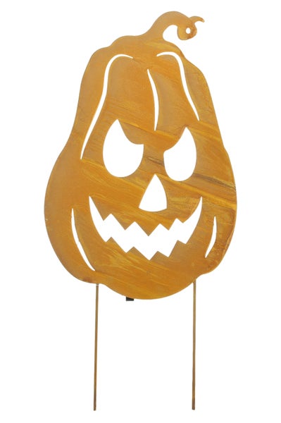 Halloween Kürbis Gartenstecker aus Metall