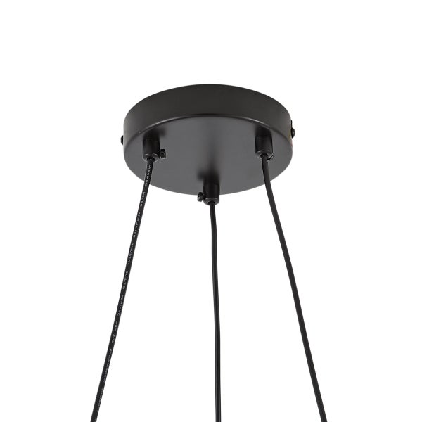 Deckenhalterung einer Pendelleuchte mit drei Kabeln