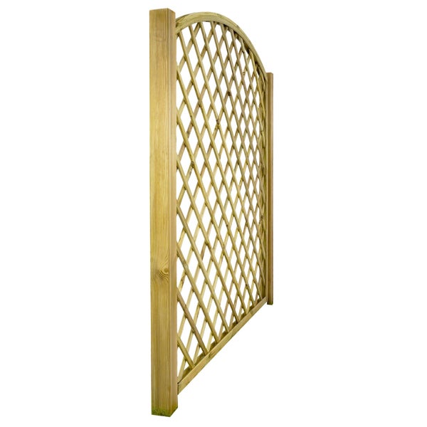 Gartenzaun aus Holz mit Rautenmuster