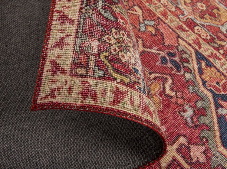 Weicher bedruckter Wohnzimmerteppich Cecilia Rot 90x160 cm