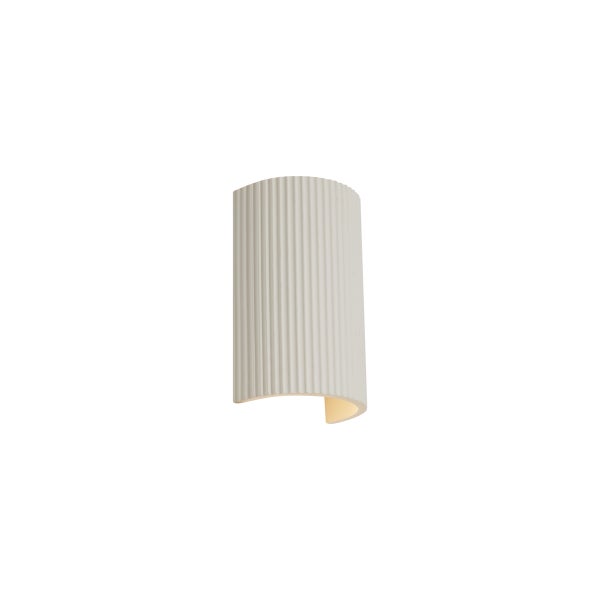 Skandinavische Wandleuchte Beige Halbkreis 2-flammig - Plaster