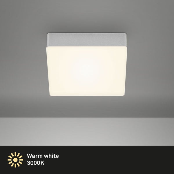 LED Aufbauleuchte rahmenlos IP20 11 W 3000K silber Metall-Kunststoff Briloner