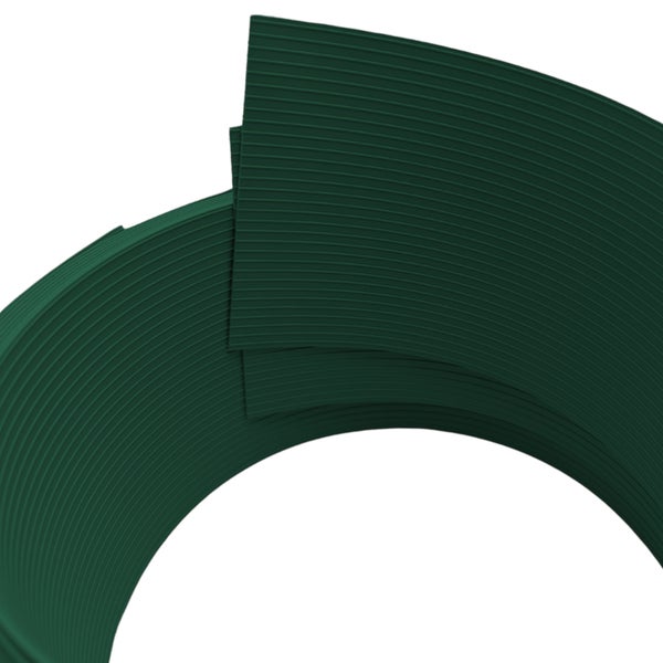 Dunkelgrüne Dachfolie mit Rippenstruktur