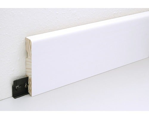 Sockelleiste Weiss RAL9016 foliert lackiert SU084L 15x80x2500 mm