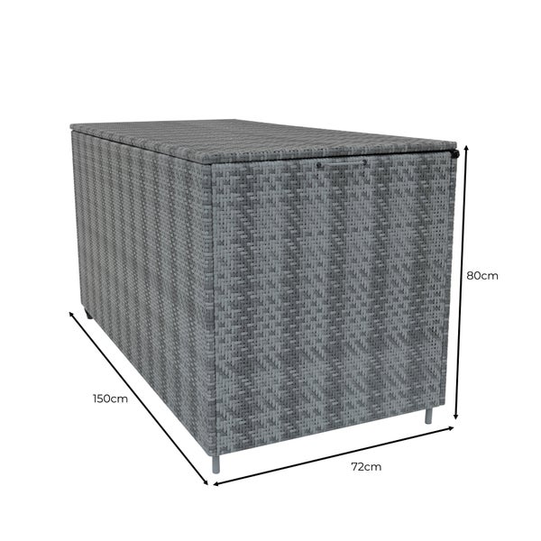 Marielle Rattan Kissenbox 700L - Grau